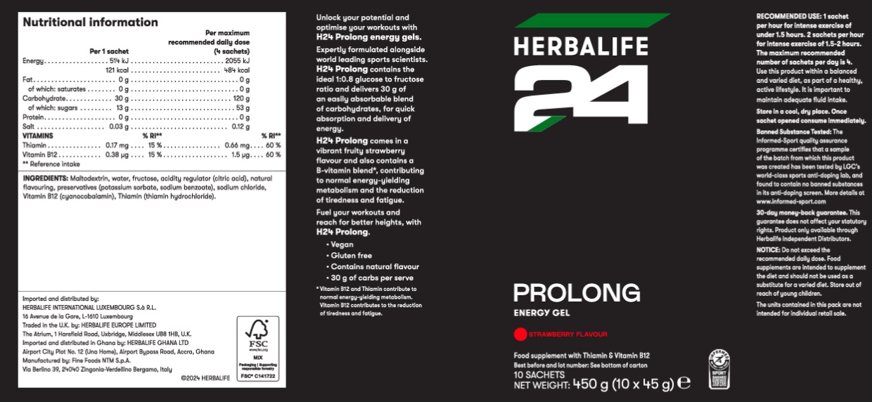 Labelinfo Herbalife24 Prolong Strawberry 10 sachets