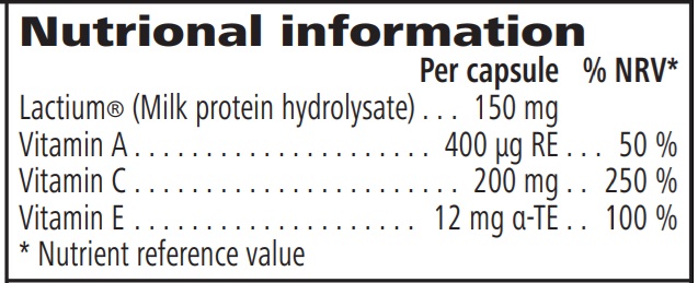 Nutritional Info Restore 30 capsules